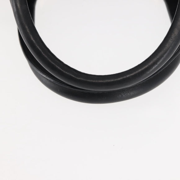 GUCCI Hand Bag Canvas Black Gold Auth ep11115