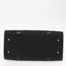 GUCCI Hand Bag Canvas Black Gold Auth ep11115-5