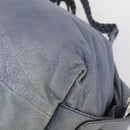 GUCCI Bamboo Tote Bag Leather Blue Auth ep11117-14