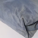 GUCCI Bamboo Tote Bag Leather Blue Auth ep11117-16