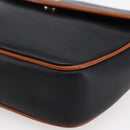 CELINE Shoulder Bag Leather Black Gold Auth ep11125-10