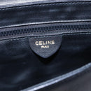 CELINE Shoulder Bag Leather Black Gold Auth ep11125-14