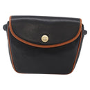 CELINE Shoulder Bag Leather Black Gold Auth ep11125-2