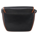 CELINE Shoulder Bag Leather Black Gold Auth ep11125-3