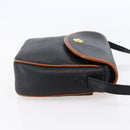 CELINE Shoulder Bag Leather Black Gold Auth ep11125-5