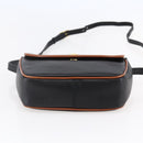 CELINE Shoulder Bag Leather Black Gold Auth ep11125-9