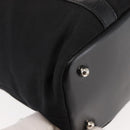 GUCCI Bamboo Hand Bag Nylon Black Auth ep11126-12
