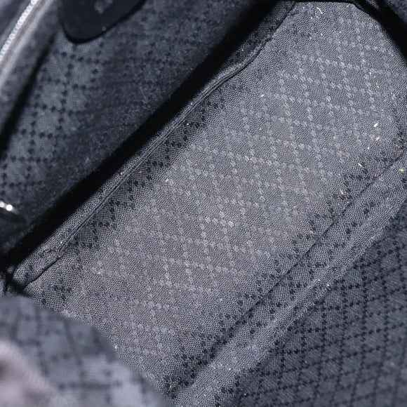 GUCCI Bamboo Hand Bag Nylon Black Auth ep11126