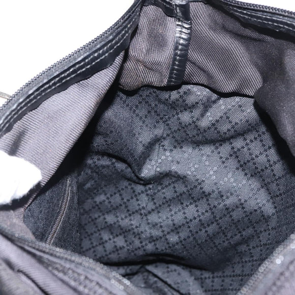 GUCCI Bamboo Hand Bag Nylon Black Auth ep11126