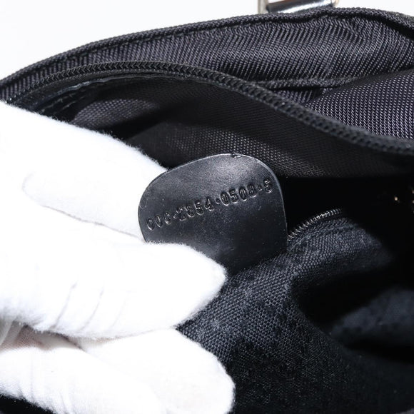 GUCCI Bamboo Hand Bag Nylon Black Auth ep11126