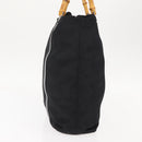 GUCCI Bamboo Hand Bag Nylon Black Auth ep11126-5