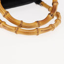 GUCCI Bamboo Hand Bag Nylon Black Auth ep11126-7