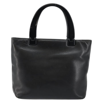 PRADA Hand Bag Leather Black Auth ep11128 - 0