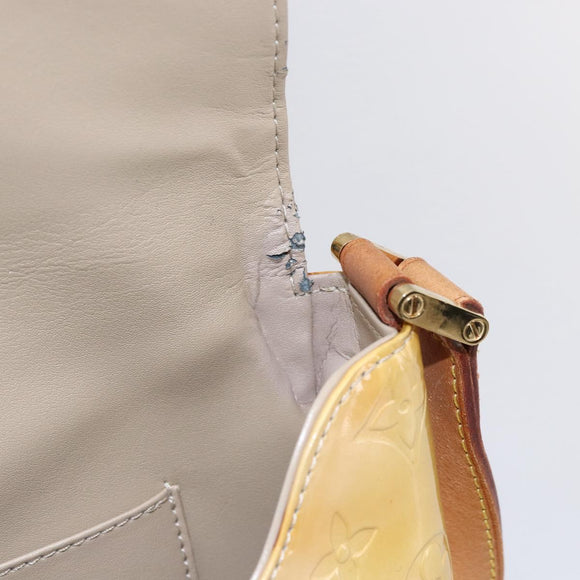 LOUIS VUITTON Monogram Vernis Thompson Street Bag Beige M91301 LV Auth ep11129