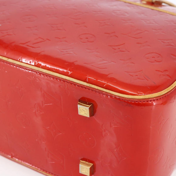 LOUIS VUITTON Monogram Vernis Sutton Hand Bag Red Rouge M91080 LV Auth ep11131