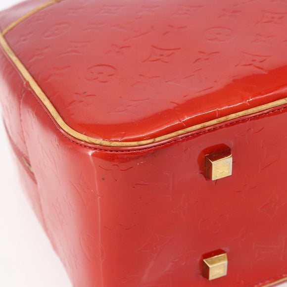 LOUIS VUITTON Monogram Vernis Sutton Hand Bag Red Rouge M91080 LV Auth ep11131