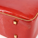 LOUIS VUITTON Monogram Vernis Sutton Hand Bag Red Rouge M91080 LV Auth ep11131-15