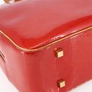 LOUIS VUITTON Monogram Vernis Sutton Hand Bag Red Rouge M91080 LV Auth ep11131-16