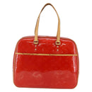 LOUIS VUITTON Monogram Vernis Sutton Hand Bag Red Rouge M91080 LV Auth ep11131-13