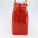 LOUIS VUITTON Monogram Vernis Sutton Hand Bag Red Rouge M91080 LV Auth ep11131-3