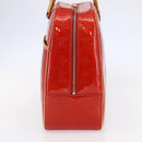 LOUIS VUITTON Monogram Vernis Sutton Hand Bag Red Rouge M91080 LV Auth ep11131-4