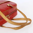 LOUIS VUITTON Monogram Vernis Sutton Hand Bag Red Rouge M91080 LV Auth ep11131-7