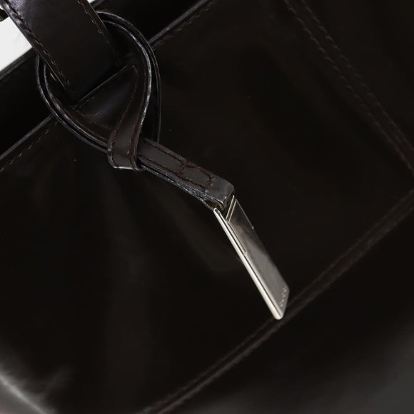 GUCCI Hand Bag Patent leather 2way Brown Auth ep11132