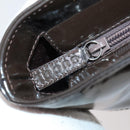 GUCCI Hand Bag Patent leather 2way Brown Auth ep11132-10