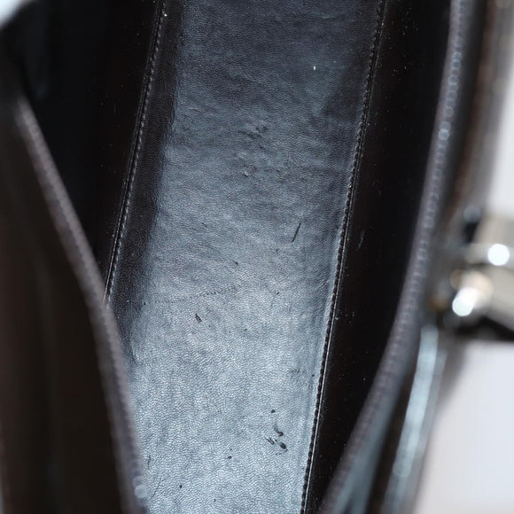 GUCCI Hand Bag Patent leather 2way Brown Auth ep11132