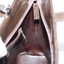 GUCCI Hand Bag Patent leather 2way Brown Auth ep11132-21