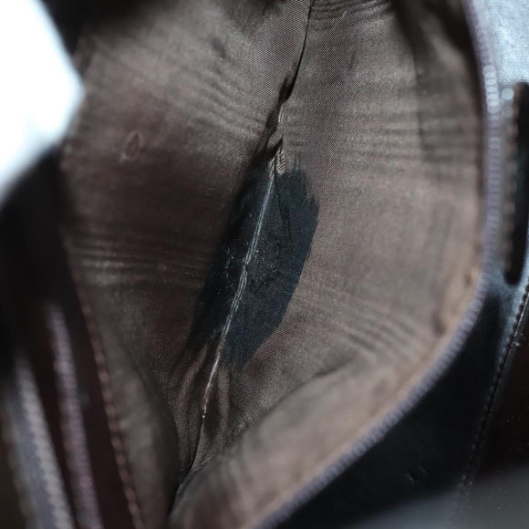 GUCCI Hand Bag Patent leather 2way Brown Auth ep11132