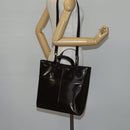 GUCCI Hand Bag Patent leather 2way Brown Auth ep11132-24