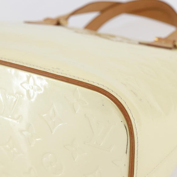 LOUIS VUITTON Monogram Vernis Houston Hand Bag Perle M91342 LV Auth ep11138