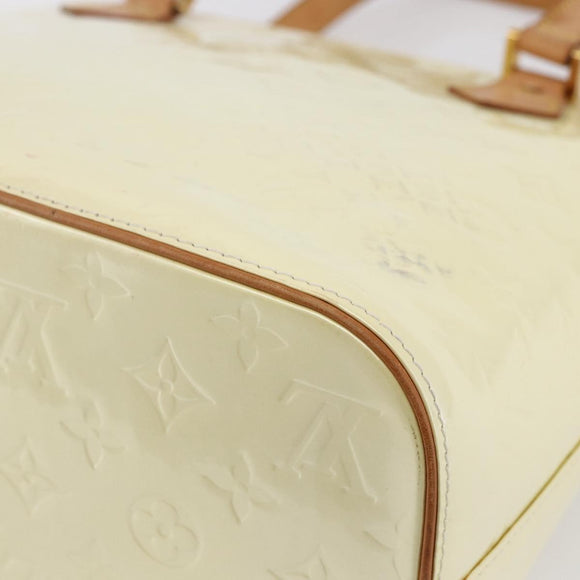 LOUIS VUITTON Monogram Vernis Houston Hand Bag Perle M91342 LV Auth ep11138