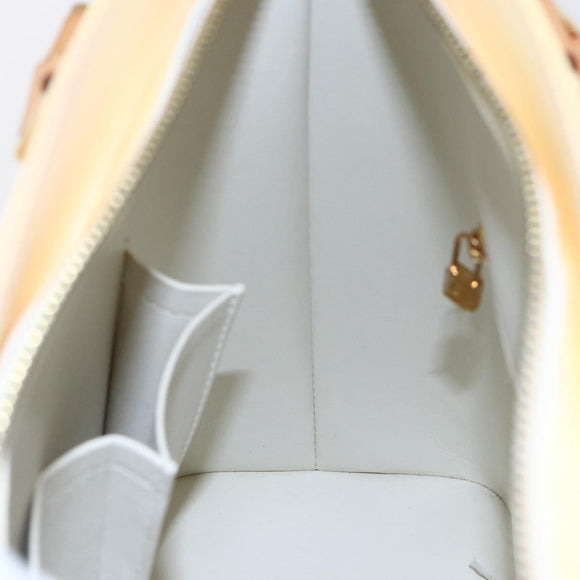 LOUIS VUITTON Monogram Vernis Houston Hand Bag Perle M91342 LV Auth ep11138