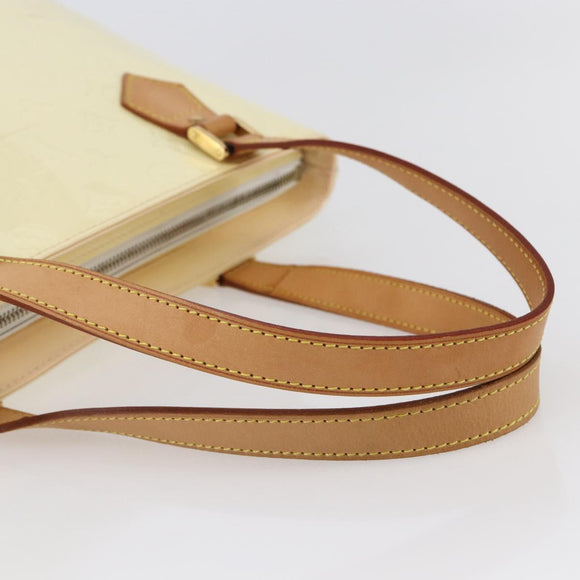 LOUIS VUITTON Monogram Vernis Houston Hand Bag Perle M91342 LV Auth ep11138