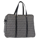 FENDI Zucchino Canvas Tote Bag Navy Gold Auth ep11139-1
