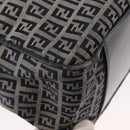 FENDI Zucchino Canvas Tote Bag Navy Gold Auth ep11139-12