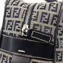 FENDI Zucchino Canvas Tote Bag Navy Gold Auth ep11139-14