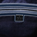 FENDI Zucchino Canvas Tote Bag Navy Gold Auth ep11139-16