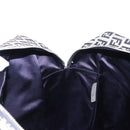 FENDI Zucchino Canvas Tote Bag Navy Gold Auth ep11139-19