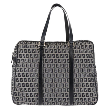 FENDI Zucchino Canvas Tote Bag Navy Gold Auth ep11139 - 0
