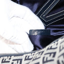 FENDI Zucchino Canvas Tote Bag Navy Gold Auth ep11139-21