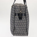 FENDI Zucchino Canvas Tote Bag Navy Gold Auth ep11139-5