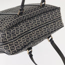 FENDI Zucchino Canvas Tote Bag Navy Gold Auth ep11139-6