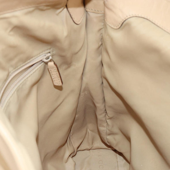 GUCCI Jackie Shoulder Bag Leather Beige Auth ep11140