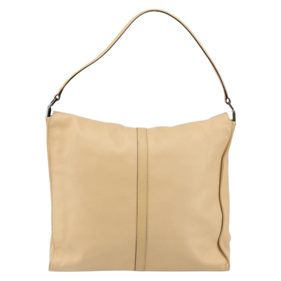 GUCCI Jackie Shoulder Bag Leather Beige Auth ep11140