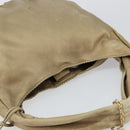 LOEWE Shoulder Bag Leather Beige Gold Auth ep11142-6