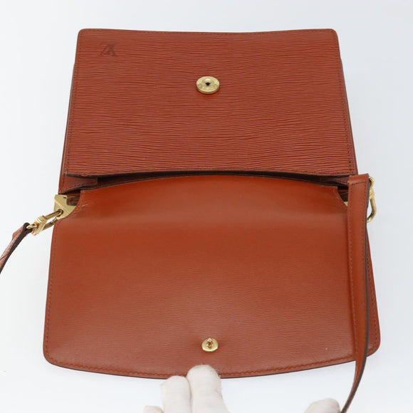 LOUIS VUITTON Epi Grenel Shoulder Bag Brown Kenya M52363 LV Auth ep11143