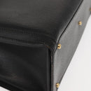 GUCCI Bamboo Hand Bag Leather Black Auth ep11149-9